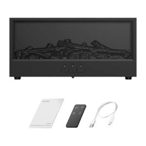 7-Color Flame Diffuser Humidifier – Compact Essential Oil Aroma Air Moisturizer with Auto-Off & Remote Control (150ml)